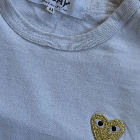 Comme des Garcons - T-Shirt with Gold Heart - Picture 3 of 3